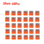 30/40PCS  Orange Combination Cable Connectors 2-Port/3-Port/4-Port/5-Port Quick Cable Electrical Sheath Connection Termina