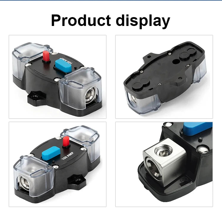 Circuit Breaker Reset Fuse 12v 24v 48v DC 20A-300A 250A Solar Fuse Car Boat Audio Manual Power Protect Fuse Resettable Insurance