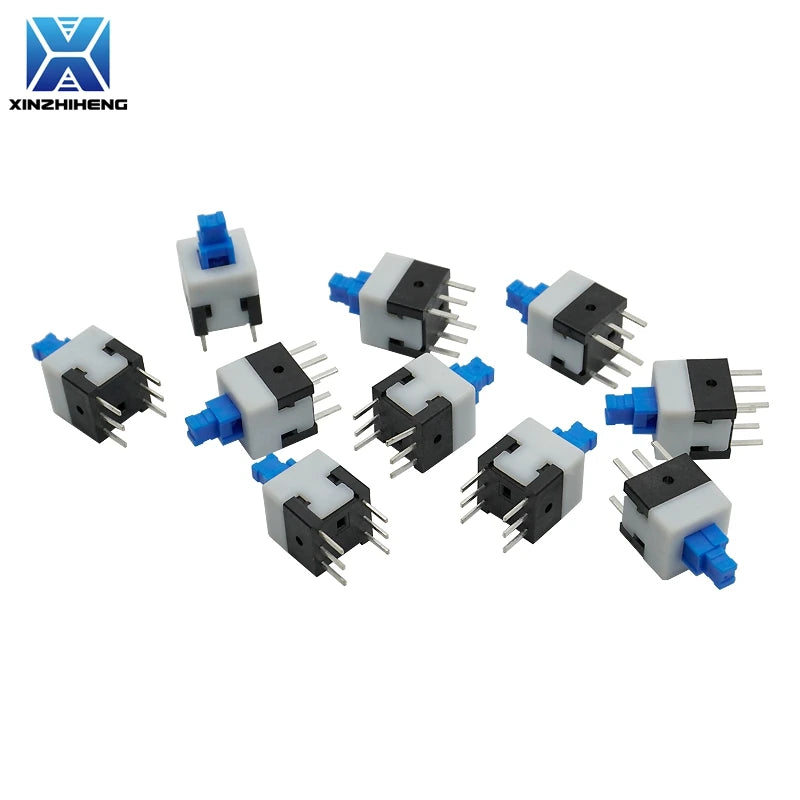 (10-100PCS) Micro Tact Push Button Switch Self-Lock/Reset 6Pin 5.8x5.8mm 7x7mm 8x8mm 8.5x8.5mm for PCB Repair/Electronics DIY