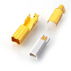 PURELINE USB Plug 2.0 Type A B Copper Gold Plated 5u Male HIFI DIY  USB Interface Terminal Port Data Line Connector Decoder 5U
