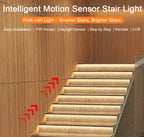 COB LED Strip PIR Motion Sensor Stair Lights Kit Step by Step Control Indoor Smart Staircase Lighting Controller with Main Line