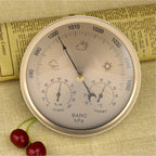 Metal 3 in 1 Barometer for Indoor and Outdoor Use Barometer Thermometer Hygrometer Household Weather Station with Round Frame