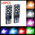 2/10 PCS Super Bright T10 W5W LED Bulbs Canbus 12/24V 7000K White Car Interior Dome Maps Trunk License Plate Wedge Side Lights