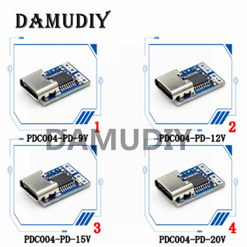 10pcs Type-C PD decoy module PD23.0 to DC DC trigger extension cable QC4 charger 9V 12V 15V 20V PDC004-PD