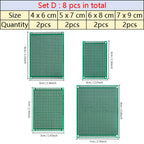Universal PCB Circuit Protoboard Double Sided Breadboard 2x8 3x7 4x6 5x7 7x9CM Stripboard Prototyping Board DIY Electronic Kit