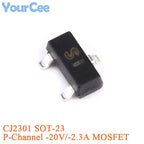 50pcs CJ3401A R1A CJ3401 R1 CJ3407 3407 CJ2307 S7 CJ2303 S3 CJ2321 S21 CJ2301 S1 CJ2305 S5 SOT-23 P-channel SMD MOSFET BSS84