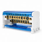 WKH-207/211/215/407/411/415 DIN Rail Distribution Block Multiple Input Output Screw Terminal Electrical Power Junction Box