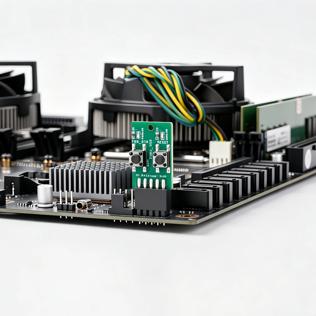 Mini Computer Power Reset Switch Board 9-Pin Connector Front Panel Header for PC Desktop Motherboards with LED Status Indicators
