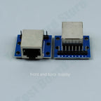 1Pce RJ45 Ethernet Port 8P Vertical Horizontal Test Board Bent Pin Straight Pin Network Port Adapter Circuit Board Connector
