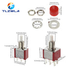 5PCS 3Pin C-NO-NC 6MM Mini Momentary Automatic return Push Button Switch ON-(ON) 2A 250VAC/5A 120VAC