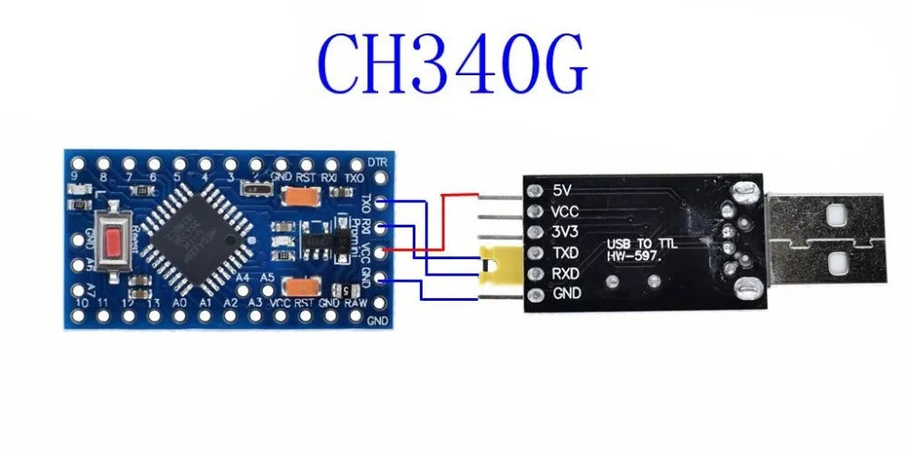 CH340 USB to TTL converter UART module CH340G upgrade download a small wire brush plate STC microcontroller board USB to serial