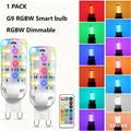 G9 LED Color Changing Light Bulb with Remote,Warm White/Cool White/RGB 12 Color Changing,Sync and Memory,Dimmable G9 LED Bulb