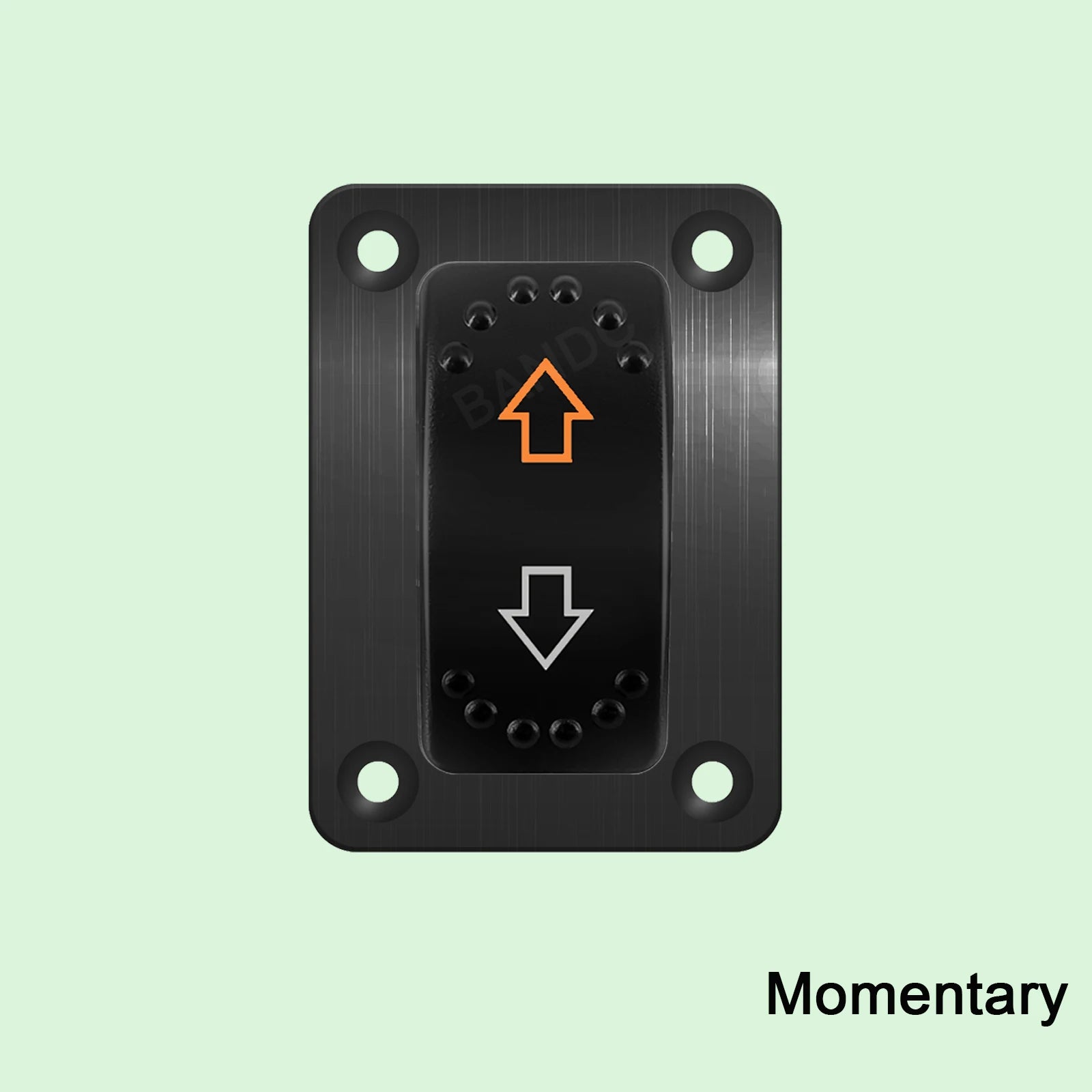 UP DOWN ARROWS Momentary Rocker Switch 7P (ON)-OFF-(ON) DPDT Retractive Switch + Wires for Car Boat Marine Vehicle Yacht Ship