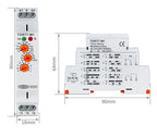 TOMZN 10IN1 Multi-function Time Relay Delay Interval Repeat Cycle Single Shot Latching Relay Pulse Generator AC230V 16A 18mm