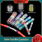 10~1000pcs Solder Seal Wire Connectors Heat Shrink Butt Terminals, Waterproof Insulated Electrical Wire Splice Connector