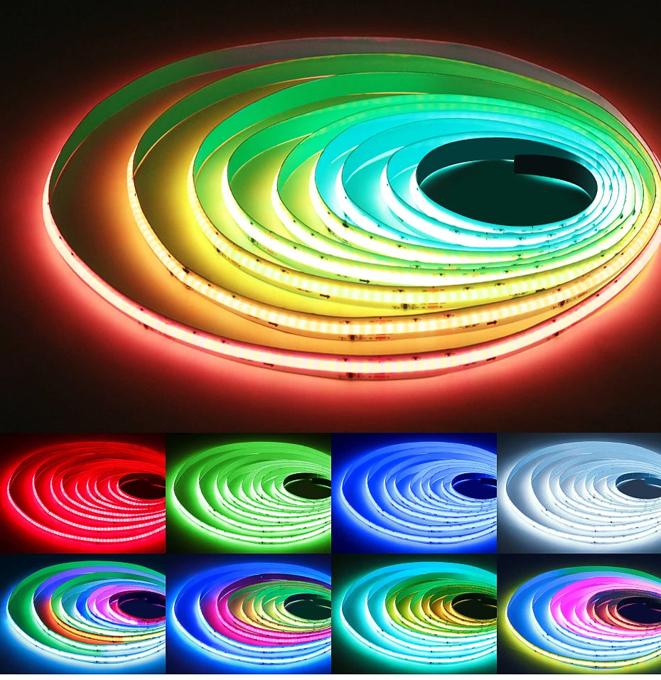 1M 2M 3M 4M 5M COB 24V RGBIC Led Strip 720Leds/M Wifi Bluetooth Infrared Remote Control Flexible Led Tape Lamp Room Decoration