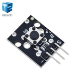 GREATZT  KY-004 3pin Button Key Switch Sensor Module for Arduino Diy Starter Kit 6*6*5mm 6x6x5mm KY004