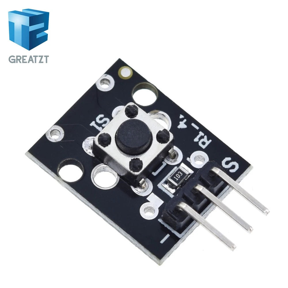 GREATZT  KY-004 3pin Button Key Switch Sensor Module for Arduino Diy Starter Kit 6*6*5mm 6x6x5mm KY004