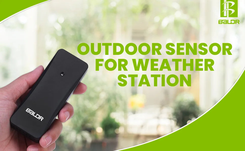BALDR Wireless Weather Station Outdoor Remote Sensor - Shelf Standing or Wall Hanging Sensor for BALDR Weather Station