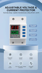 TOMZN TOVPD1-63DK Isolate L N 110V 230V AC Din Rail OVP OCP UVP Voltage Protector 63A Relay Automatic Adjustable Delay-ON
