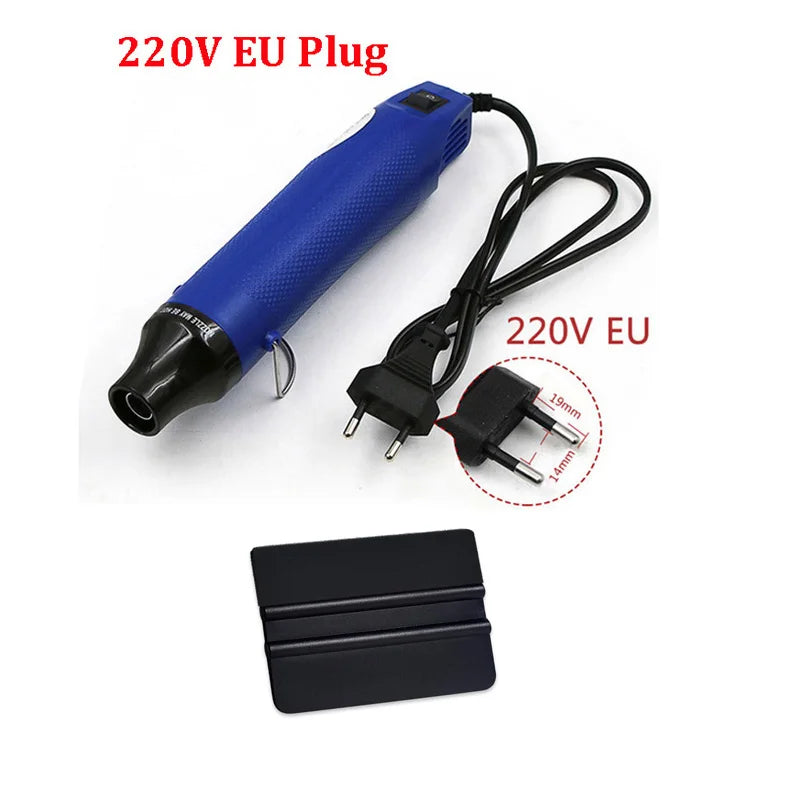 Mini Heat Gun 110V/220V 300W Portable Hot Air Gun Multi Function Electrical Heat Tool for Car Vinyl Wrap Window Tint Film Decal