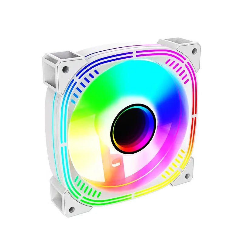 This ARGB Cooling Fan Kit Includes Five 120mm Cooling Fans and a PWM ARGB 2-in-1 Hub, Suitable for Computer Cases (Forward Fan)