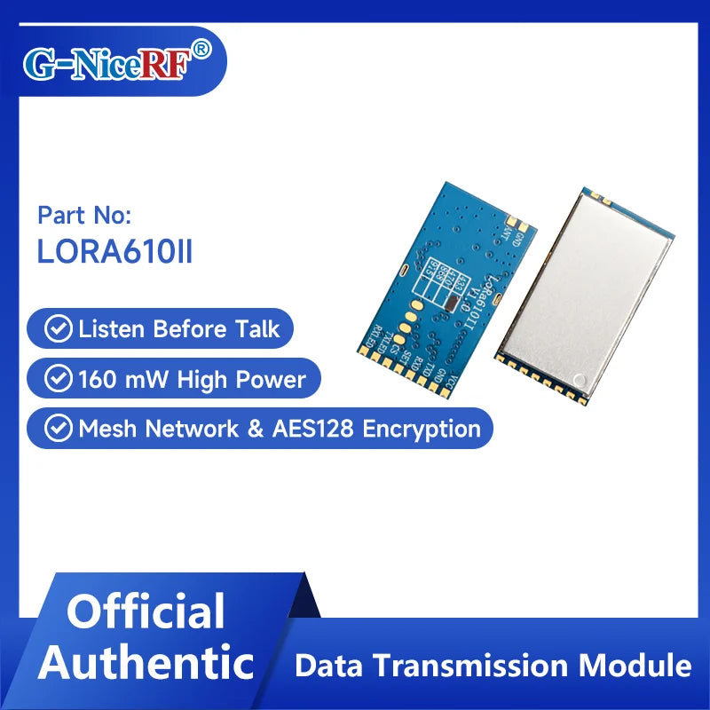 4PCS/Lot LoRa610II 160mW wireless communication Module 5KM Long Distance AES-128 Encryption with TTL Interface