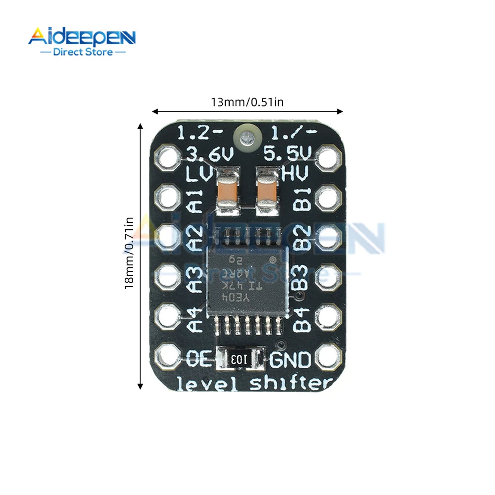 Bidirectional Level Shifter TXB0104 Module 3.3V 5V Mutual Conversion Board For Raspberry Pi Arduino Maker Circuit Debugging