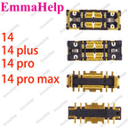 10pcs Battery FPC Connector Flex Cable For iPhone 14 15 Plus 13 12 11 Pro Max 7 6S X XR 8 Plus Clip Plug