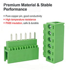 5Pair 5.08mm Pitch 2EDG Straight Pin PCB Screw Terminal Block 2/3/4/5/6/7/8/9/10/12Pin 300V 10A Wire Connector Plug-in Socket