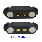1sets 2A 2Pin DC Magnetic Pogo Pin Connector 2 Pin Pogopin Male Female Spring Loaded DC Power Socket Pitch 2.80mm