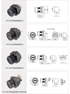 Threaded Type-C Waterproof Connector Cable IP67 Type-C Male Data Plug Wire F Outdoor Use USB 3.1 Solder Board Dual Female Socket