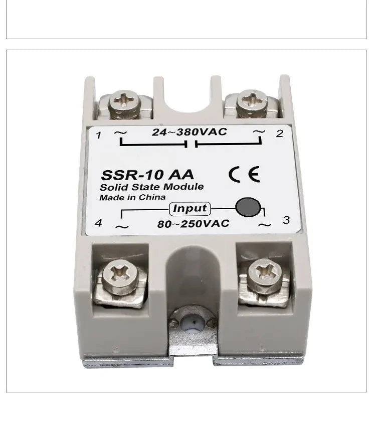 1pcs Solid State Relay Single Phase Non-contact SSR DC To DC AC To AC DC To AC 24-380VAC 10A 25A 40A 50A 60A 80A 100A