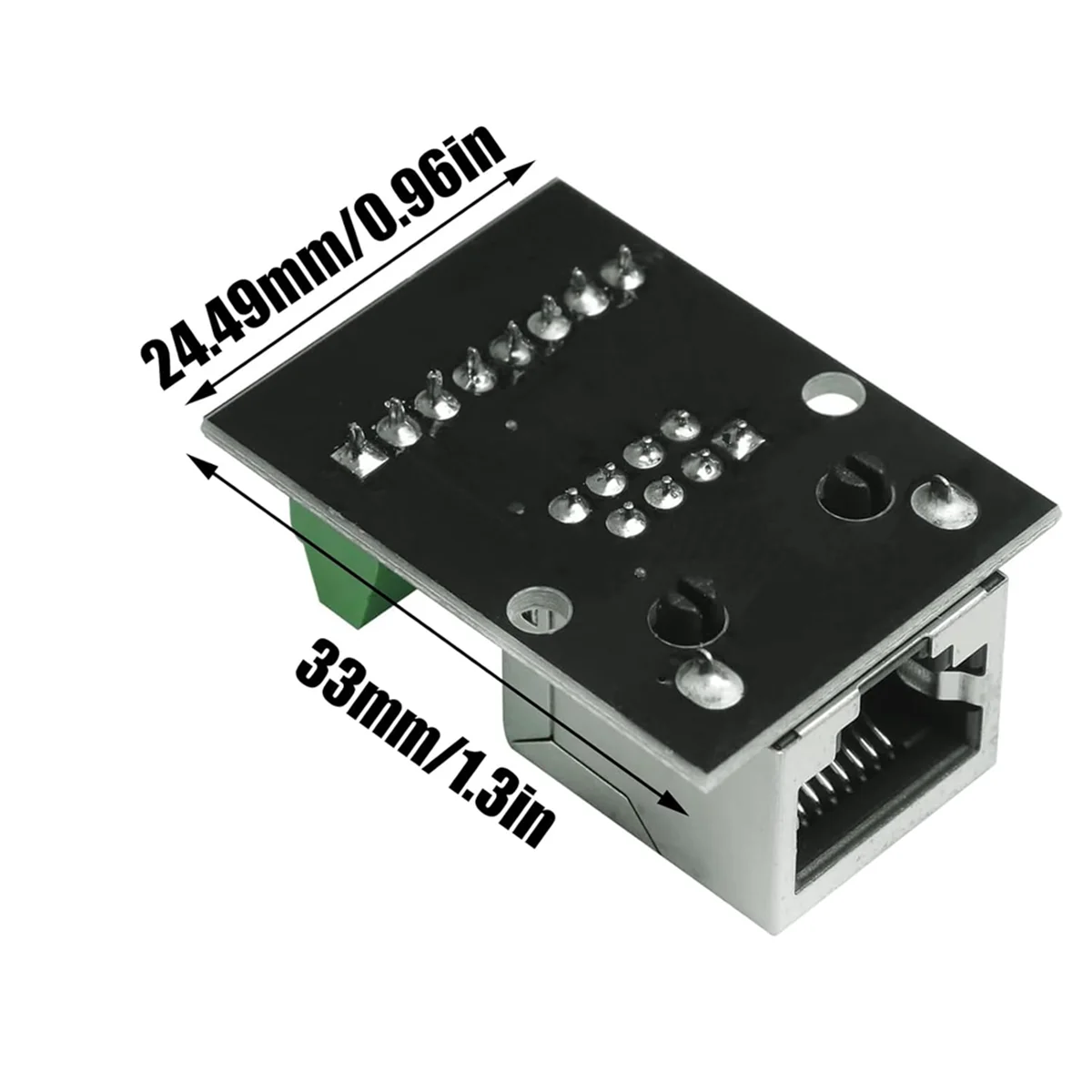Supernew 4PCS RJ45 Ethernet Female Socket Connector Breakout Board,2.54mm Connector Board Shielded Network Adapter Terminal