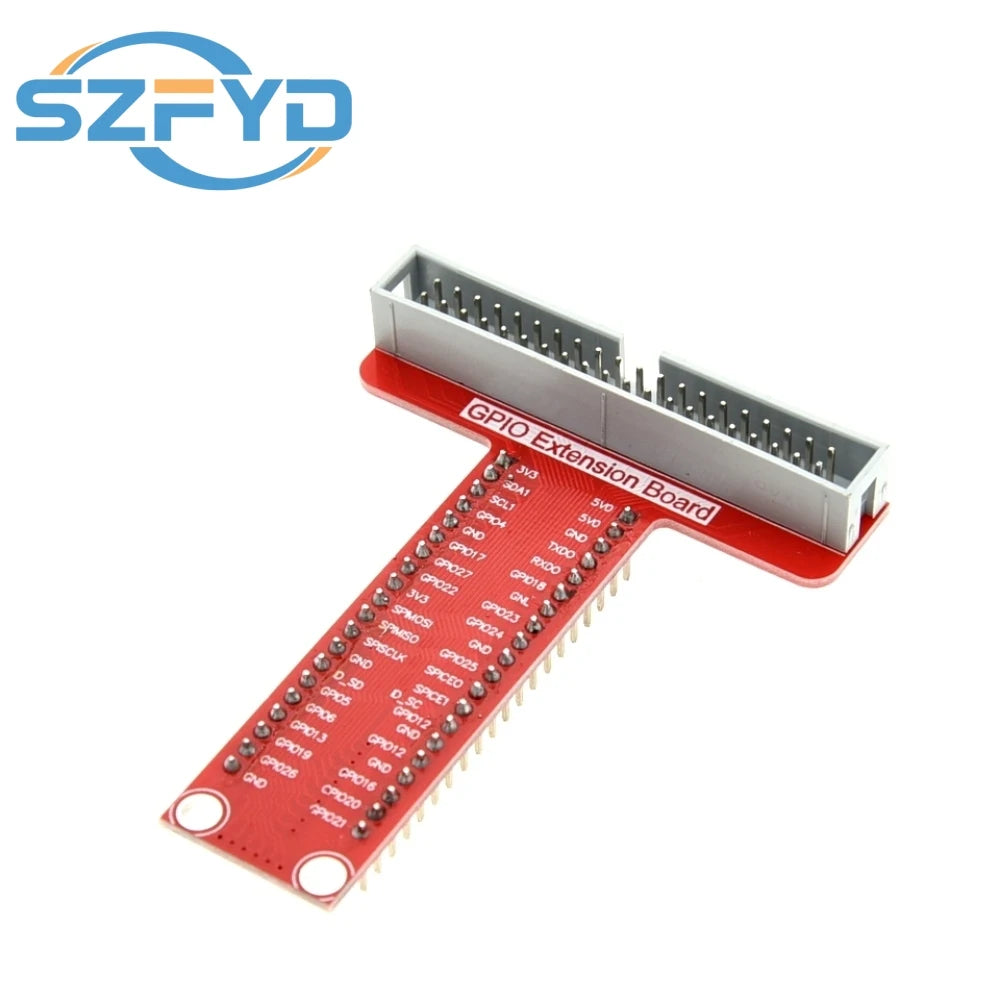 T-Type GPIO Expansion Board + 40-Pin Ribbon Cable for Raspberry Pi 4 3 2 B+ Compatible with Breadboard DIY