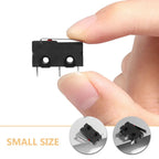 12Pcs Micro Switch with Straight Lever Compact Miniature Limit Detection Switch for Machinery Position Control Small Space