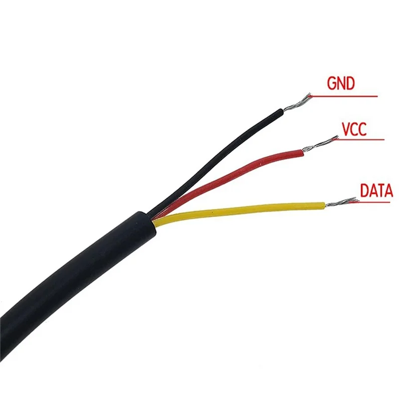 -ABAB Stainless Steel For Raspberry Pi DS18B20 Waterproof Temperature Sensor Probe Moudle Module Kit, 5 Pieces, 1 Meter