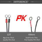 12-24V 16AWG SAE 2 Pin Quick Disconnect To O Ring Terminal Harness Connecter With 10A Fuse For Battery Charger Cable Connector