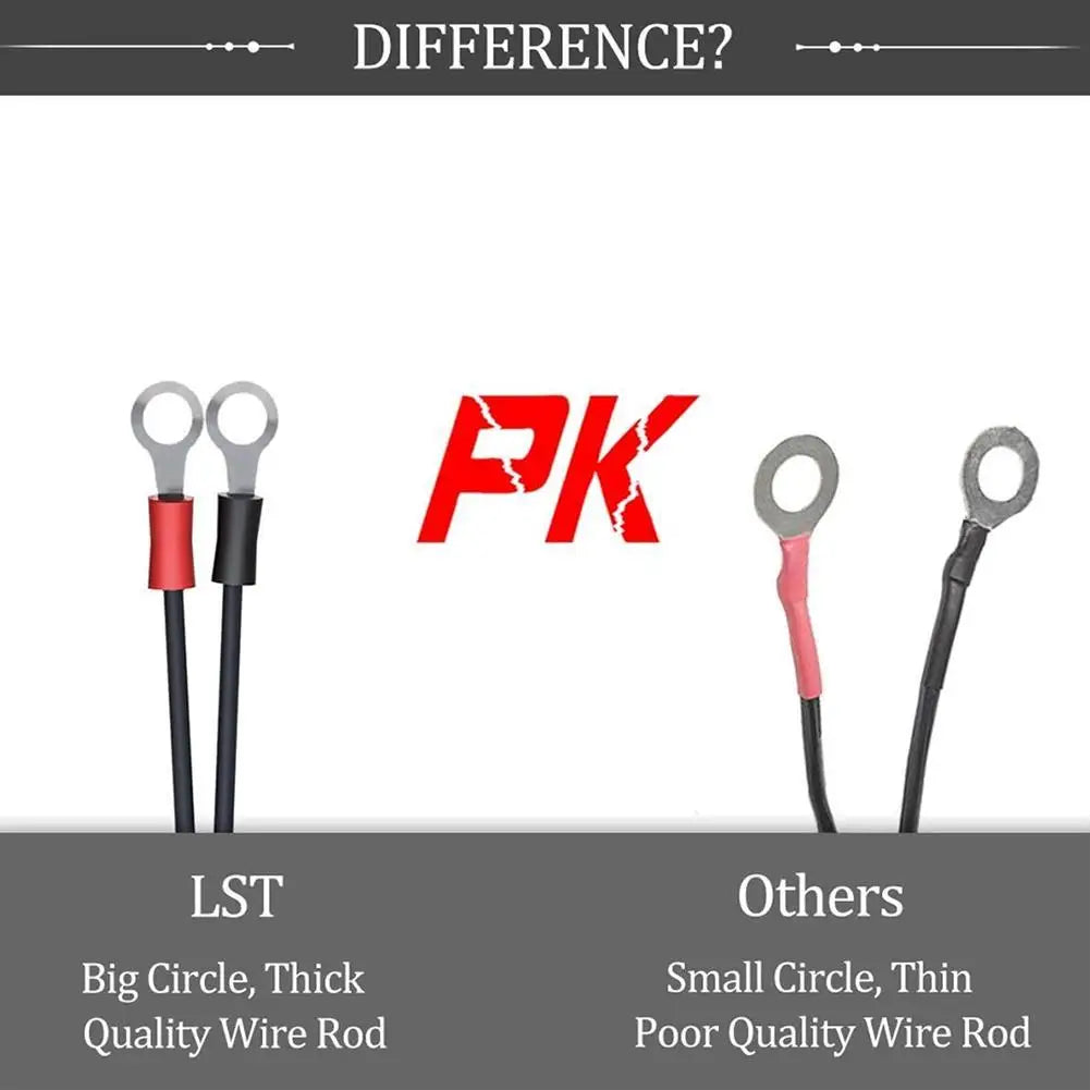 12-24V 16AWG SAE 2 Pin Quick Disconnect To O Ring Terminal Harness Connecter With 10A Fuse For Battery Charger Cable Connector