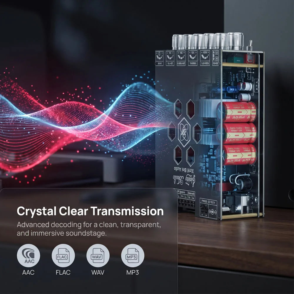 XY-DP600H High-Power Bluetooth Digital Sound Amplifier Board 2.1 Channel Subwoofer 300W*2+600W TPA3255 Chip for Home DIY Speaker