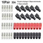 10/20 Pair 15A/30A/45A Amp Plug 600V Compatible For Powerpole Connector With Rubber Dust Cover Sleeves For Electric Equipments
