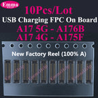 10pcs Charging FPC on MainBoard for Samsung A12 A22 A52 A55 A56 A13 A33 A34 A51 A71 A40 A80 A21S A05 A06 A07 FPC Connector Port