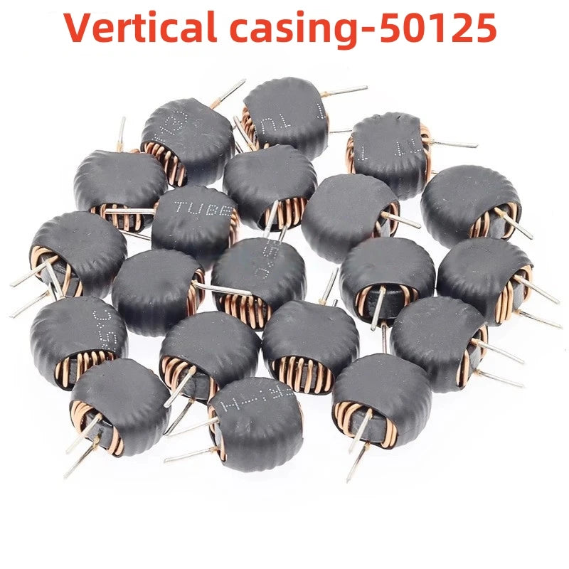 5pcs Ferrosilicon Aluminum Magnetic Ring Inductor 50125-33uh47uh100uh In-line Ring High Current Energy Storage Inductor Coil