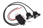12V24V to 5V 3A Charging Converter DC to 12V to 5V Step Down Converter with Female/MICRO/TYPE C/MINI USB for Car Motorcycle