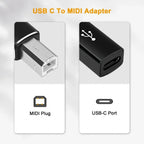 USB B Male to USB Type C Female Adapter For MIDI Controller Data Transfer Converter For HP Canon Lexmark Printer Scanner Copier