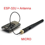 ESP32-WROOM-32U DevKitC WiFi Bluetooth IoT Development Board with 2.4G Antenna & Arduino+ Compatible for Wireless Programming