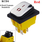 KCD4 on off 30A/250V Heavy Duty 4 pin DPST IP67 Sealed Waterproof T85 Auto Boat Marine Toggle Rocker Switch with LED 12V 220V 30