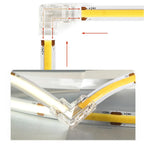 COB Led Strip Connector Light Strip Wire Connectors 2 3 4 Pin L-shaped For 5 8 10mm Width PCB Single Color RGB CCT Strip