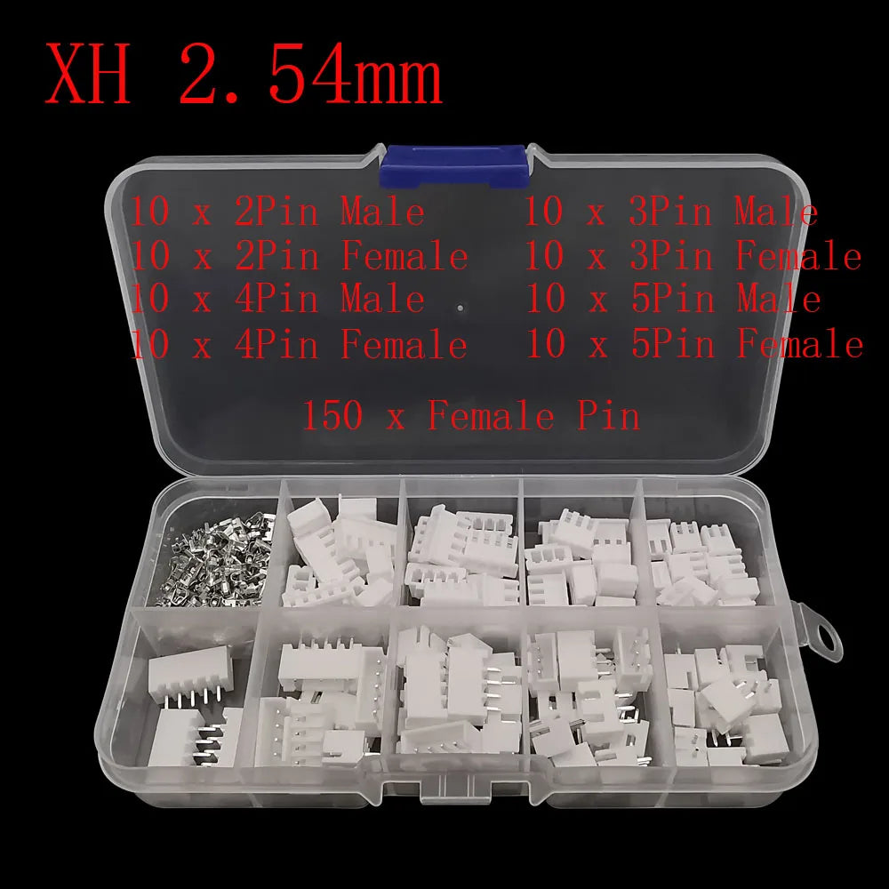 1box PH 2.0mm XH 2.54mm JST 1.25mm SH 1.0mm VH 3.96mm Pitch Terminals Crimping Male Plug Female Socket Connector Kit