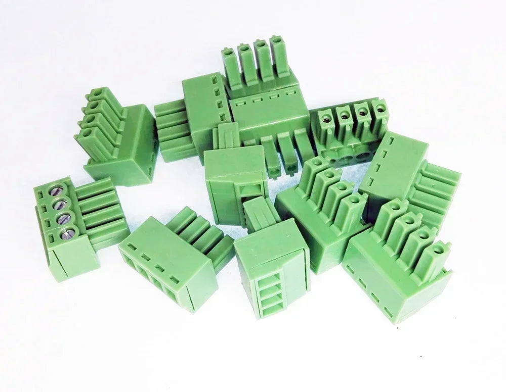 10pcs 10pairs 15EDG 3.81/3.5mm 300V8A 2/3/4/5/6-16P KF2EDG Straight Right Angle Screw Plug In PCB Wire Terminal Block Connector